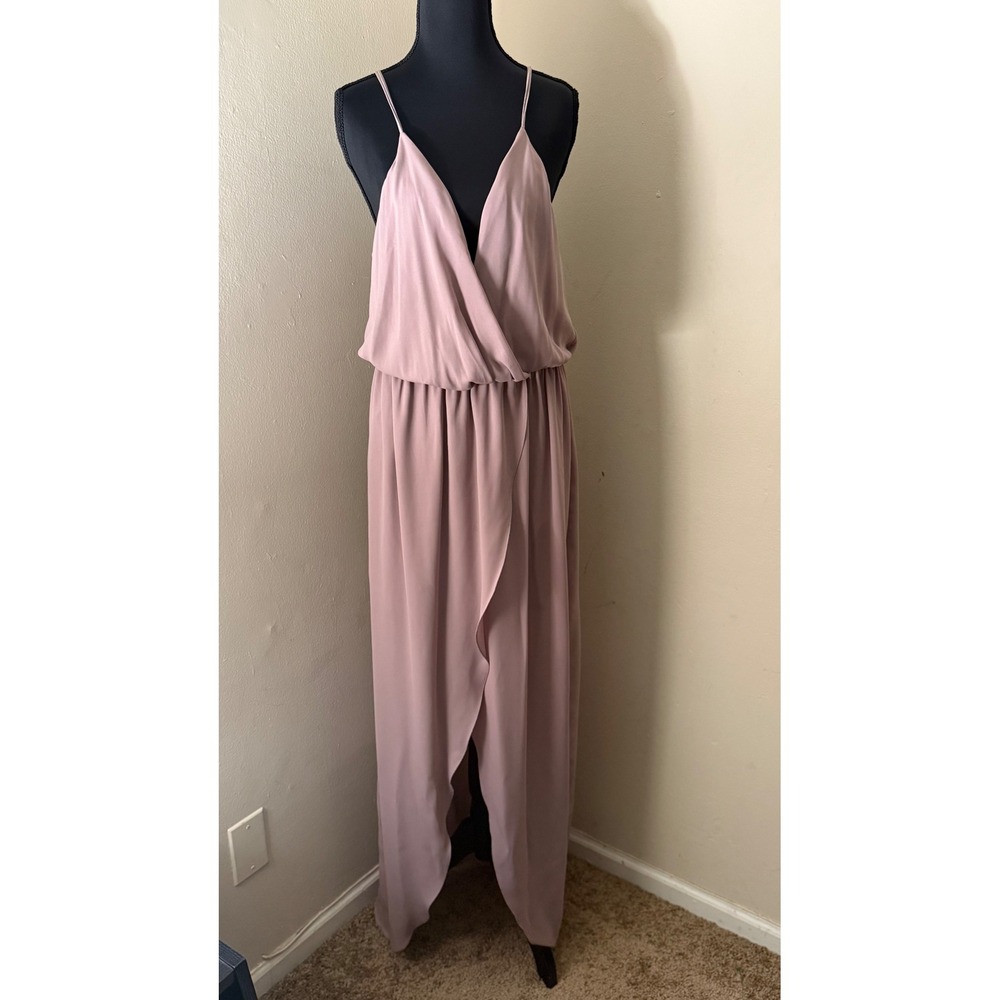 Maxi Dress Mauve Pink Sleeveless Party Cocktail Evening Gown